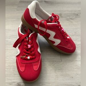 Red and White madden girl sneakers